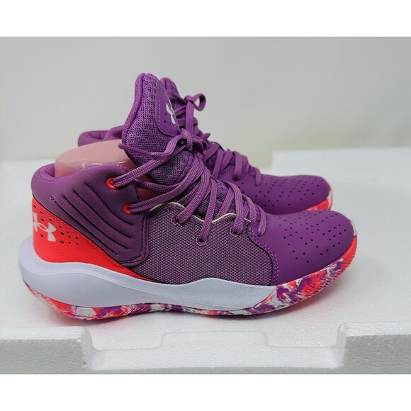 Under Armour Unisex Youth GS School Jet '21 Basketball Shoes Purple 3024794 005‎ - Picture 7 of 10